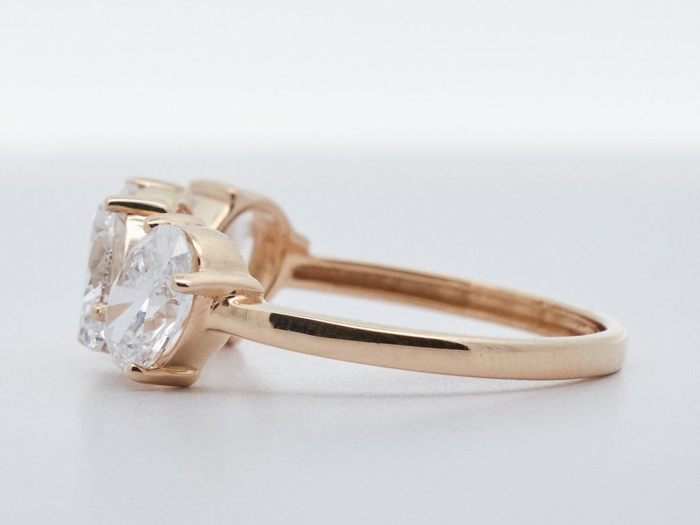 沒有保留價 - 戒指 - 14 克拉 黃金 -  2.12ct. tw. 鉆石 (實驗室培育) #4.3