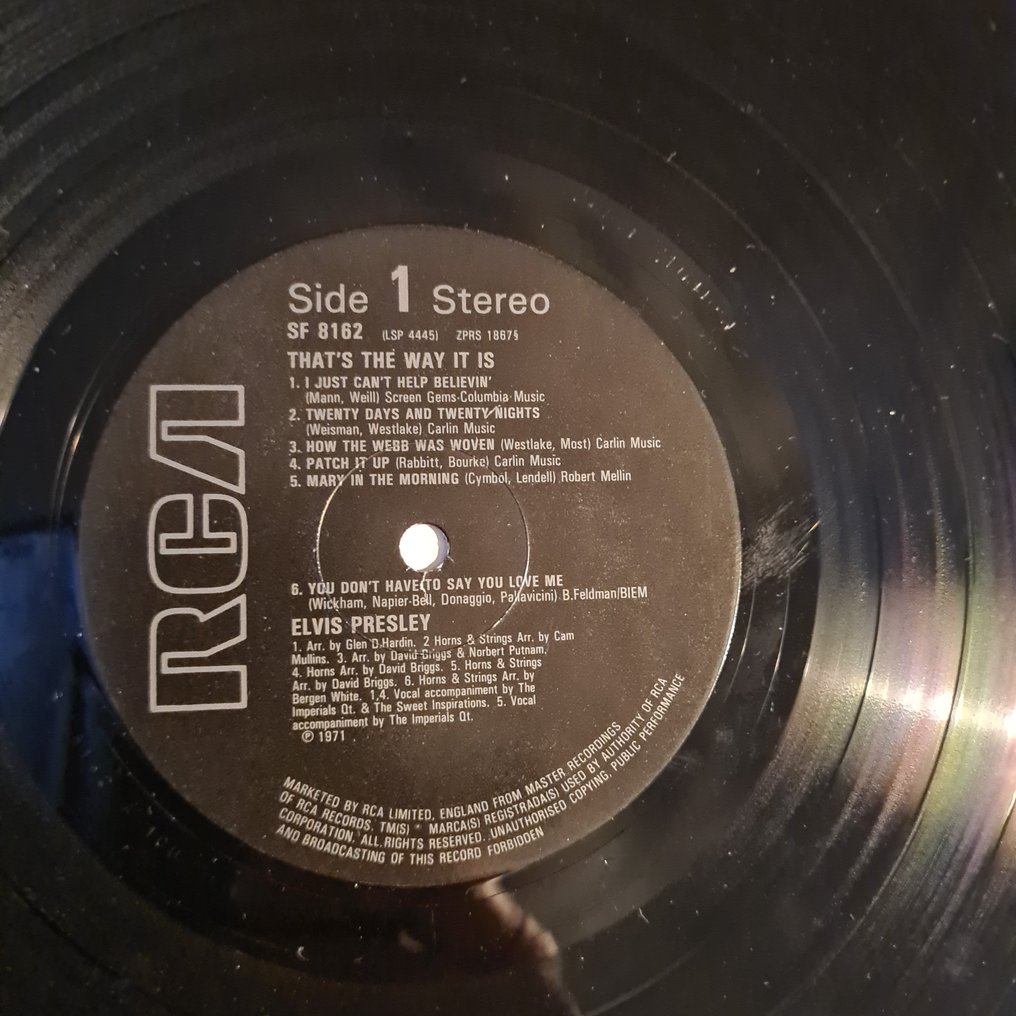 艾維斯·普里斯萊/貓王 - That's The Way It Is / Separate Ways - 多個標題 - 黑膠唱片 - 重新發行 - 1971 #4.3