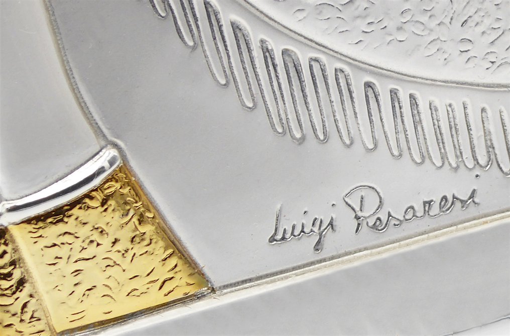 標誌 - 圣母玛利亚 Luigi Pesaresi 宗教艺术与圣像 罗马 复古 925纯银 1990/2000年 - Argento 925, 木 #2.1