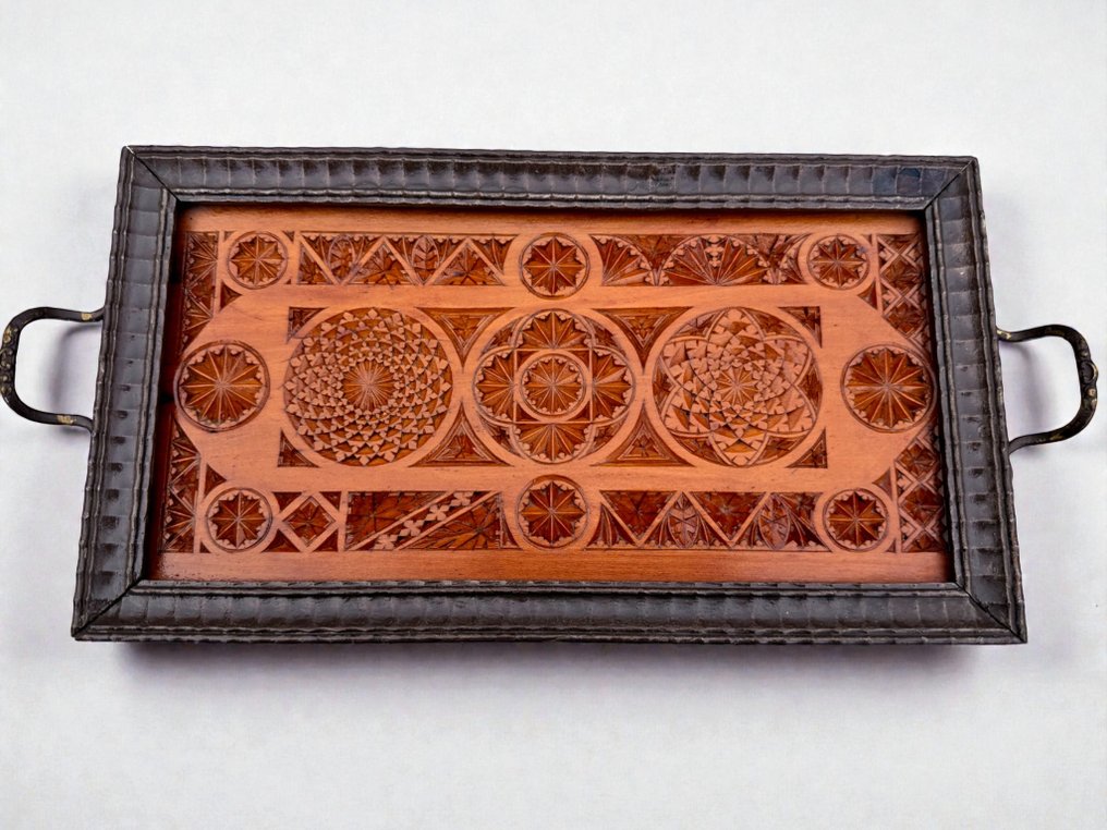 Serveringsbakke - Jugendstil - 1890'erne - Teaktræ #1.0