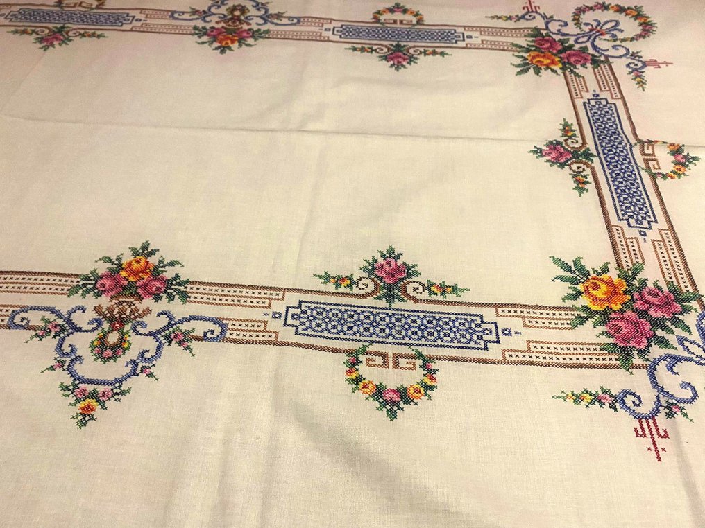 Tablecloth  - 260 cm - 170 cm - Cross-stitch tablecloth #3.2