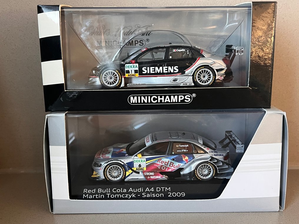 Minichamps & Spark 1:43 - Modell autó  (2) - Lot of 2 X Audi A4 DTM - Nagyon ritka és elfogyott. #1.0