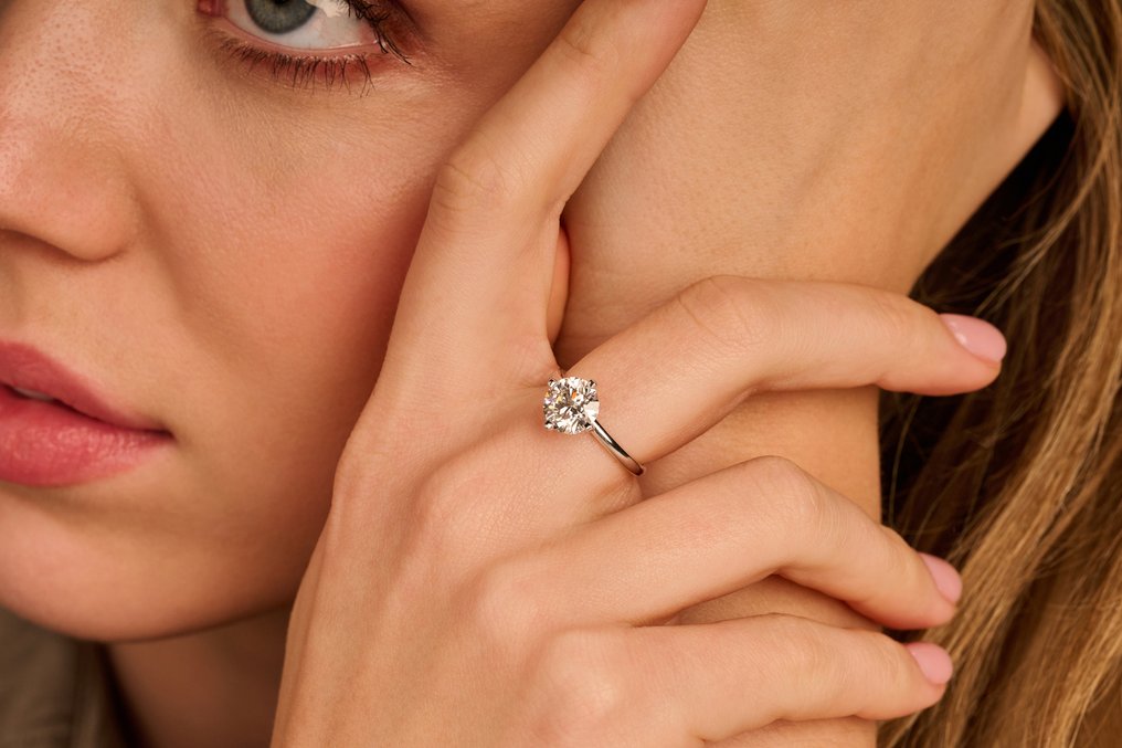 Ring - 14 karaat Witgoud - 2.23ct. tw. Diamant (Lab-grown) #4.3