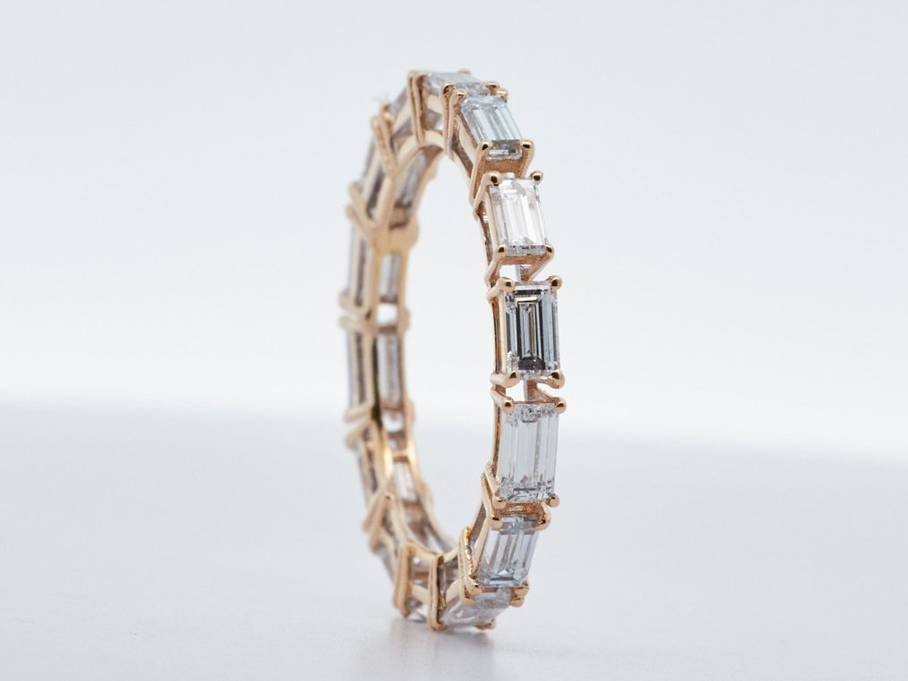 沒有保留價 - 戒指 - 14 克拉 黃金 -  2.01ct. tw. 鉆石 (實驗室培育) #1.0