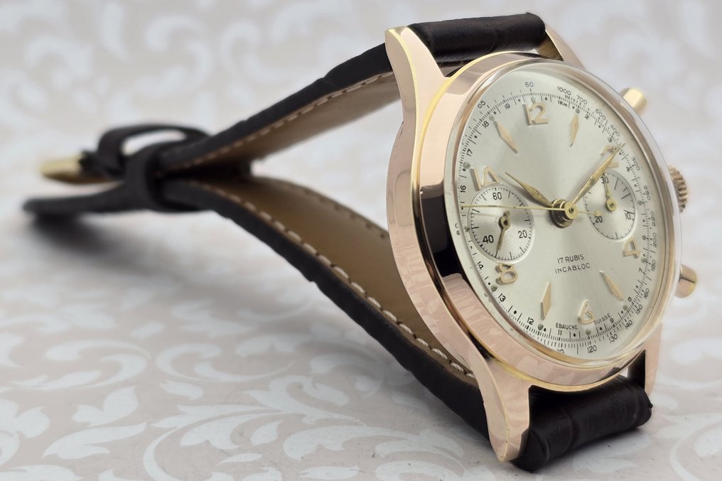 Chronographe Suisse - Cal. Landeron 48 - Ingen mindstepris - Mænd - 1900-1949  #2.1