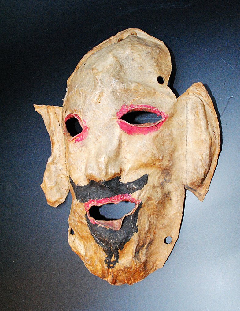 Ledermaske Tamang Nepal Himalaya 29 cm (Ingen mindstepris) #1.0