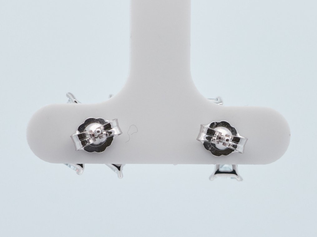 沒有保留價 - 耳環 - 14 克拉 白金 -  2.47ct. tw. 鉆石 (實驗室培育) #3.2