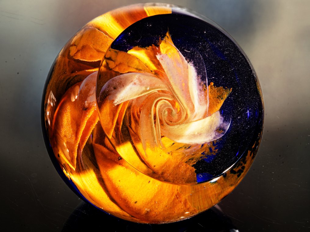 Caithness Glass - Alastair MacIntosh - 纸镇 - "Cataclysm" (Ltd. Edition 2000) - Ø 8,2 cm - 玻璃 #1.0