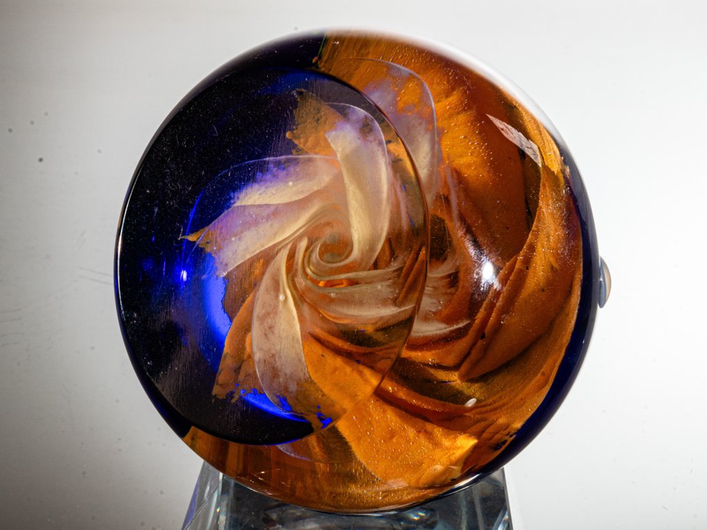 Caithness Glass - Alastair MacIntosh - 纸镇 - "Cataclysm" (Ltd. Edition 2000) - Ø 8,2 cm - 玻璃 #4.3