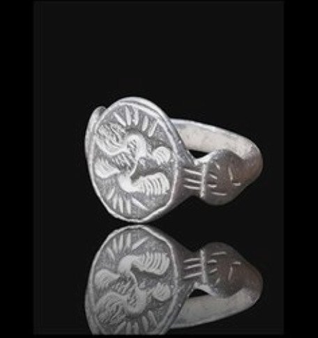 Μεσαιωνική, εποχή σταυροφόρων Ασημί σφραγίδας  (χωρίς τιμή ασφαλείας) #1.0