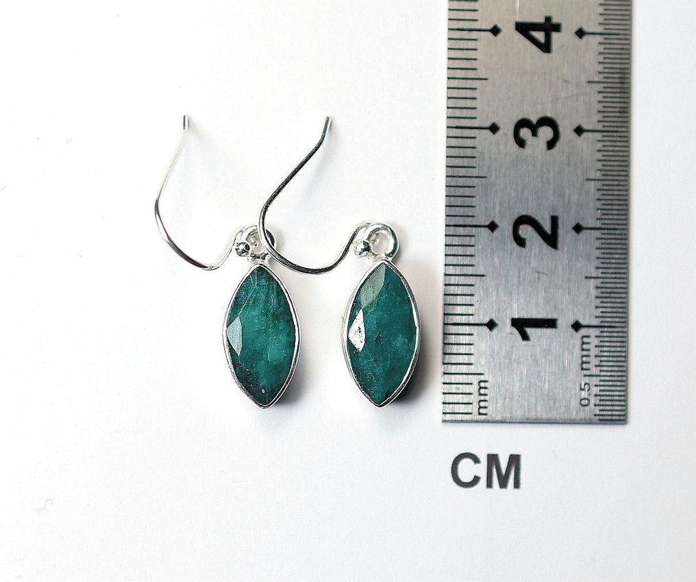 Emerald 2 earrings / new- 4.28 g - (2) #2.1
