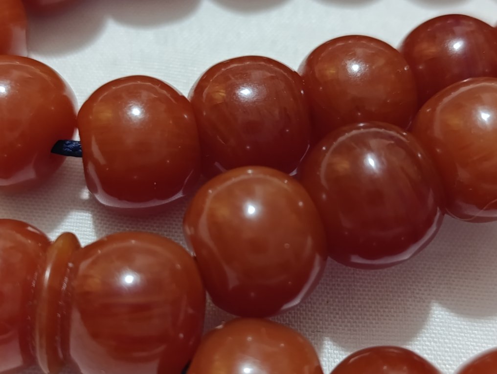  Rosenkrans - Rav - 1970–1980 - Sjelden bønnedrue rosenkrans  #2.1