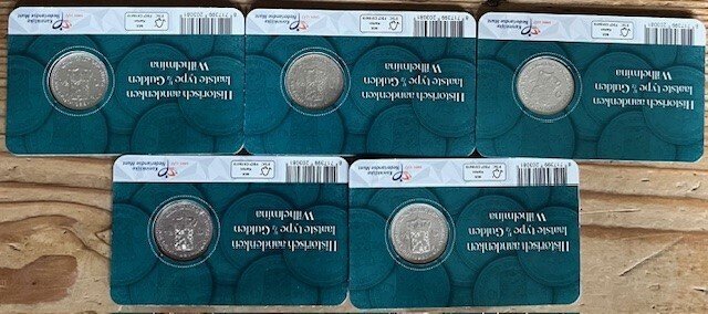 Ολλανδία. Coincard Halve Gulden 1921/1930 Complete serie ( 5 verschillende )  (χωρίς τιμή ασφαλείας) #1.0