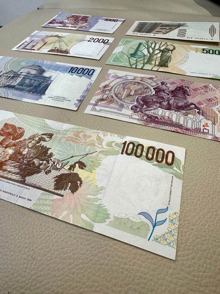 意大利. - 7 banconote Lire 1982/1994  (没有保留价) #2.1