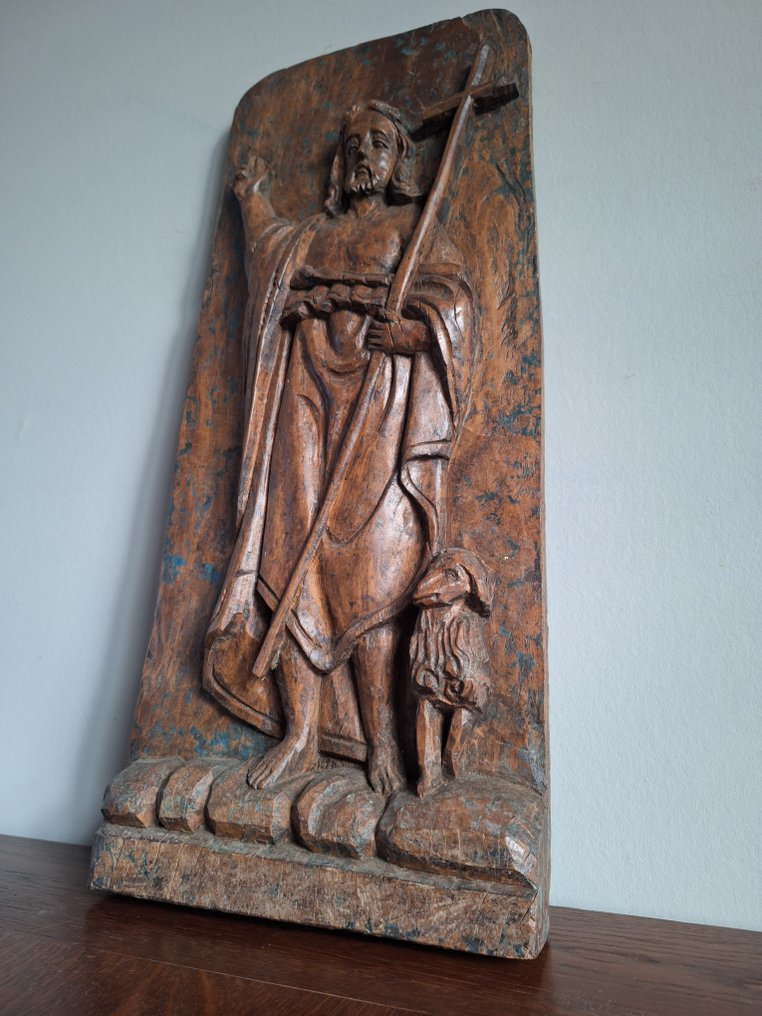 Wandreliëf - Ιωάννης ο Βαπτιστής - 55 εκ. - Ξύλο - 1750-1800 #3.2