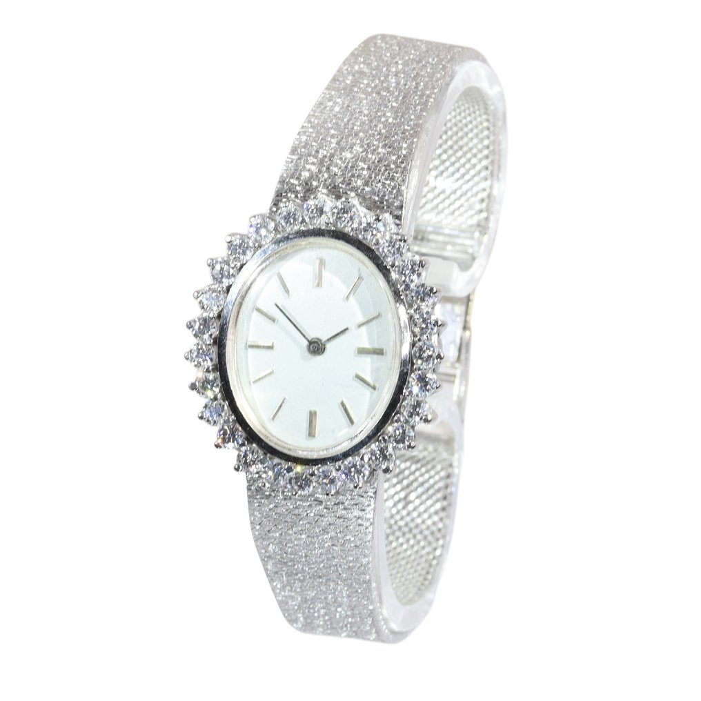 手鈪 - 18 克拉 白金 -  3.24ct. tw. 鉆石 (天然)  - 女士复古手表1980 #3.2
