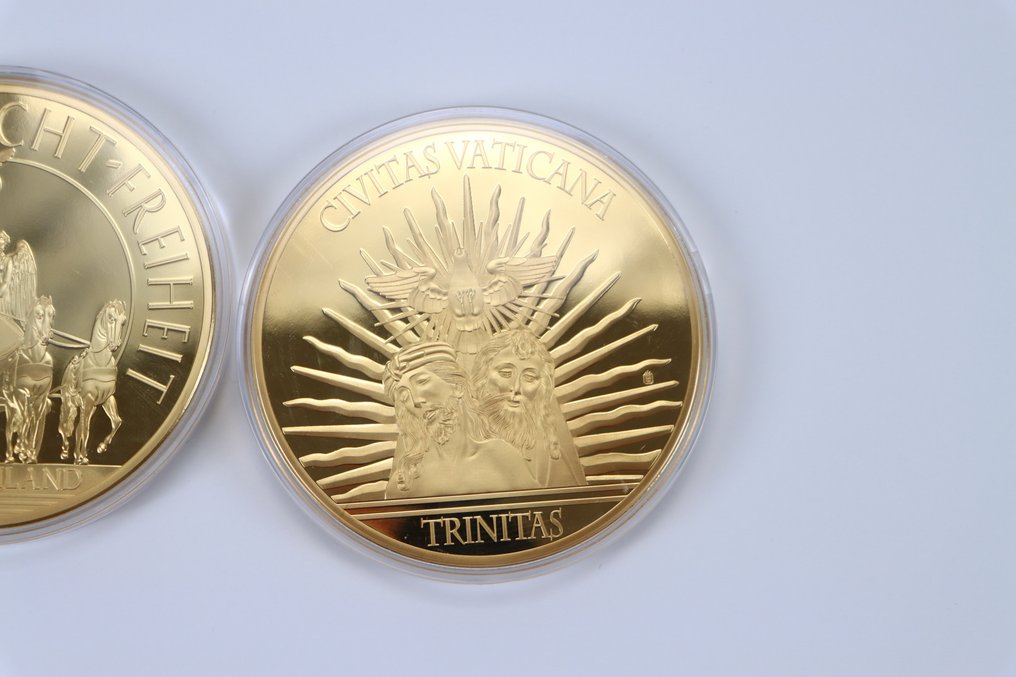 Netherlands. Medal 2x Herdenkingsmunt (2x 376 Gram) (Proof) Verguld  (No reserve price) #3.2