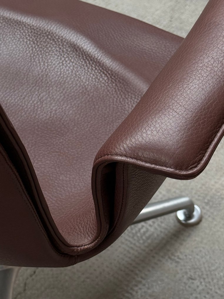 Walter Knoll - Preben Fabricius, Jorgen Kastholm - 扶手椅子 (2) - FK休闲椅 6727-3G - 皮革, 铝 - 旋转椅 #3.2