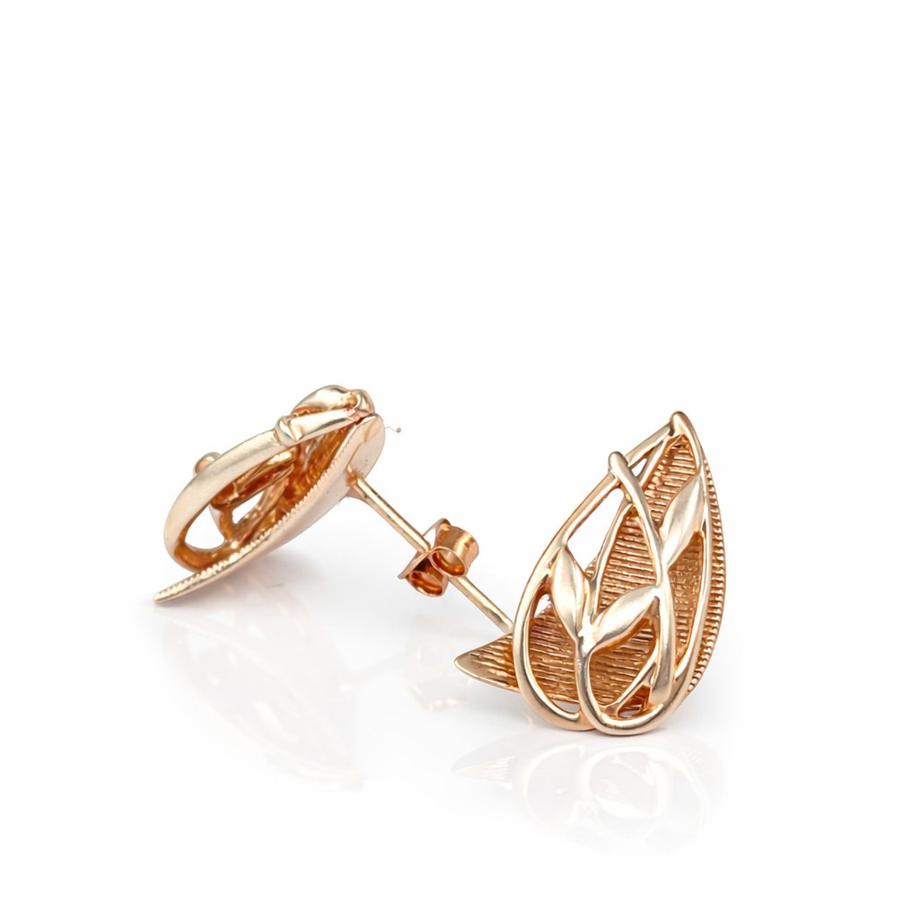 χωρίς τιμή ασφαλείας - Σκουλαρίκια - 14 καράτια Ασημί, Ροζ χρυσό #4.3