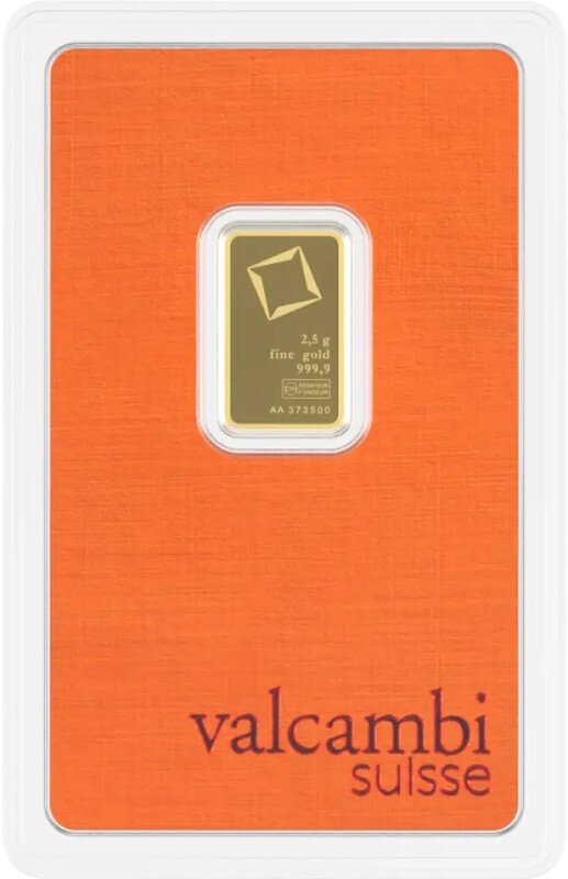 2,5 grammi - Oro .999 - Valcambi, Switzerland - Sigillato e con certificato #1.0
