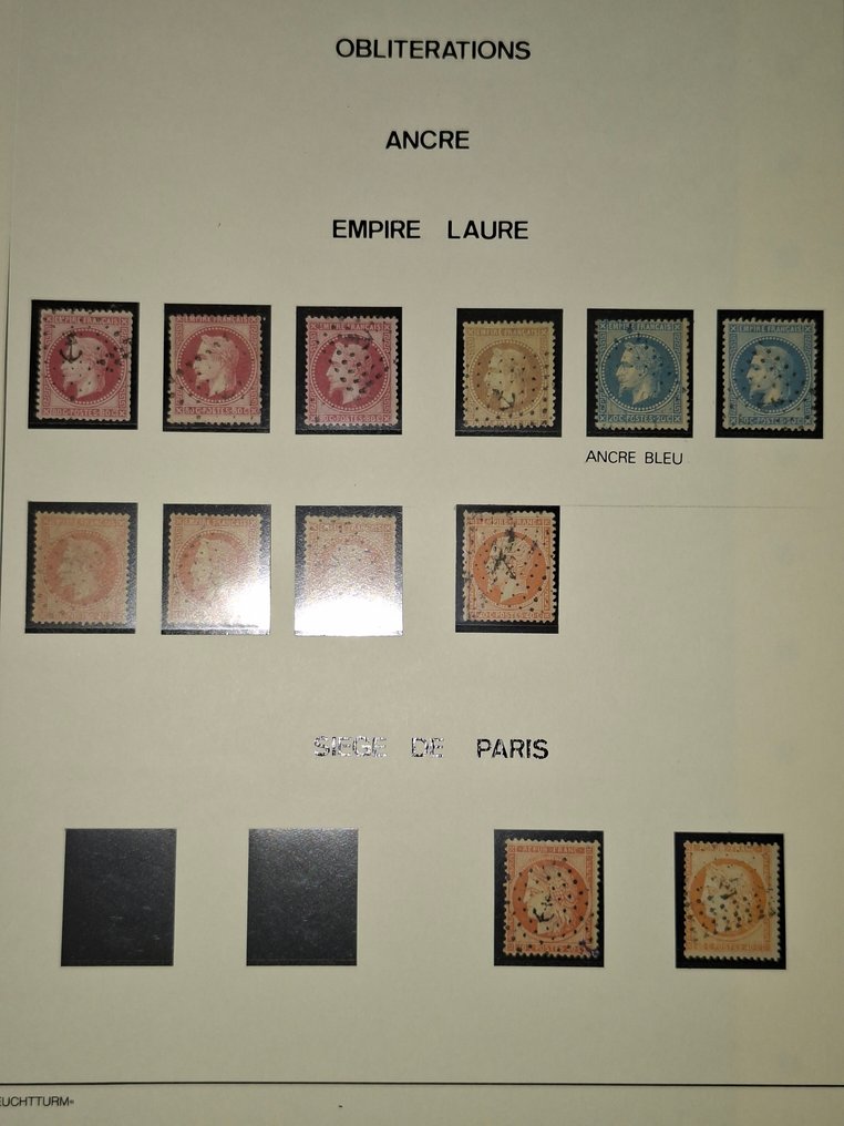 Γαλλία 1860/1900 - Συλλογή διαφόρων σφραγίδων σε κλασικά σε φύλλα Leuchtturm. #2.1