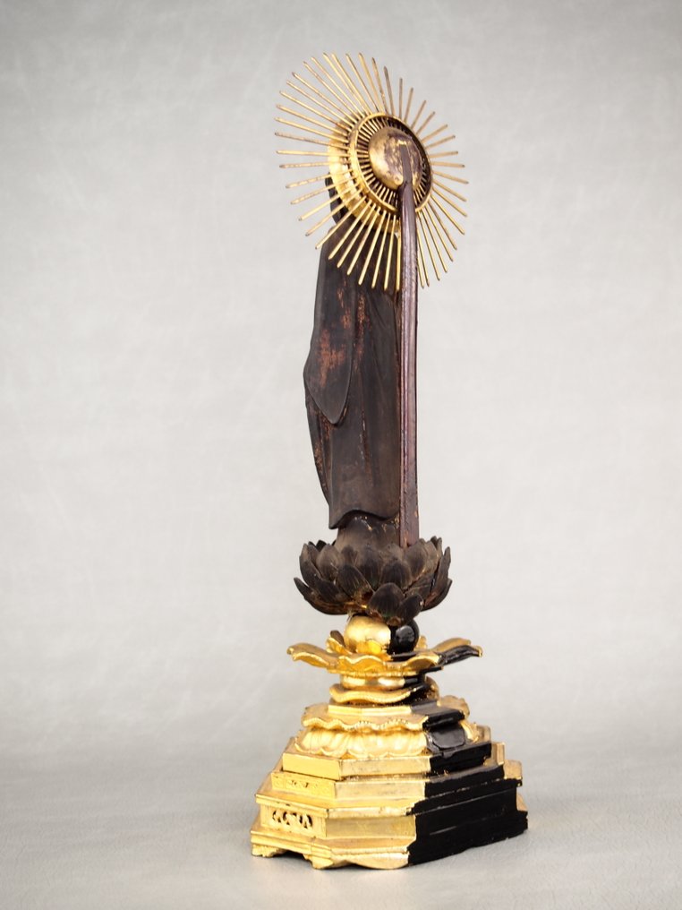 Buddha Amitabha standing statue 阿弥陀如来立像 Amida Nyorai - Άγαλμα Ξύλο, Χρυσοβαμμένο - Ιαπωνία #3.2