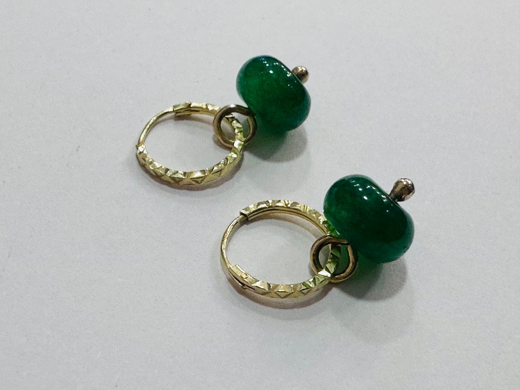 χωρίς τιμή ασφαλείας - Σκουλαρίκια - 18 καράτια Κίτρινο χρυσό -  5.00ct. tw. Τουρμαλίνης #3.2