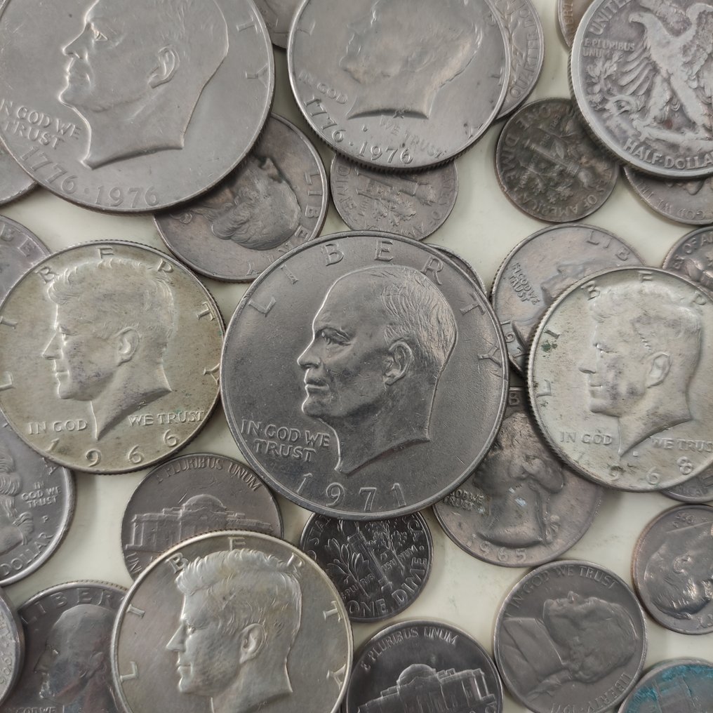 Ηνωμένες Πολιτείες. Lot with 40 Coins (mixed lot, several face values, dates, metals)  (χωρίς τιμή ασφαλείας) #2.1
