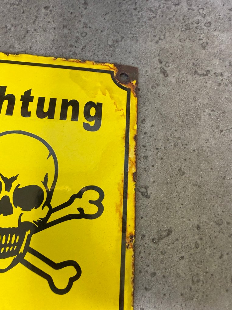 Atenție, mine! - World War II - Placă de email - Smalț, Metal #3.2