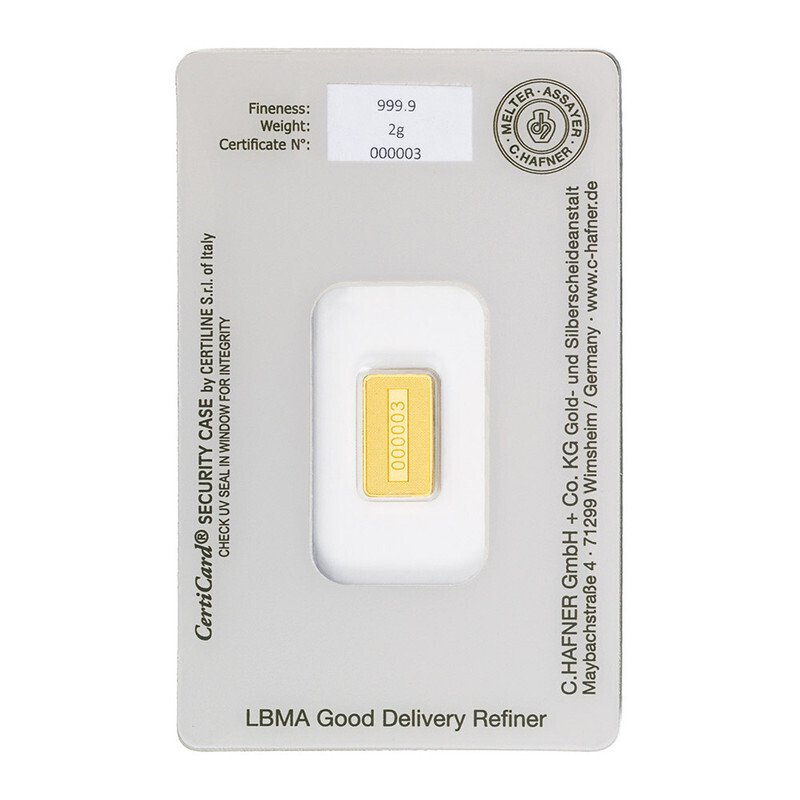 4 grammi - Oro .999 - C. Hafner, Germany - Sigillato e con certificato #1.0