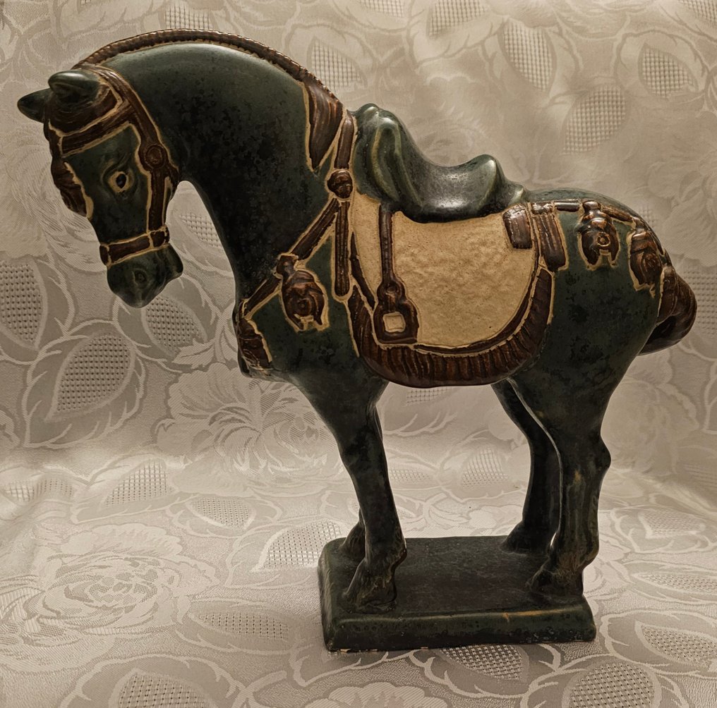 Statue, Groot Terracotta paard - 25.5 cm - Terracotta #1.0