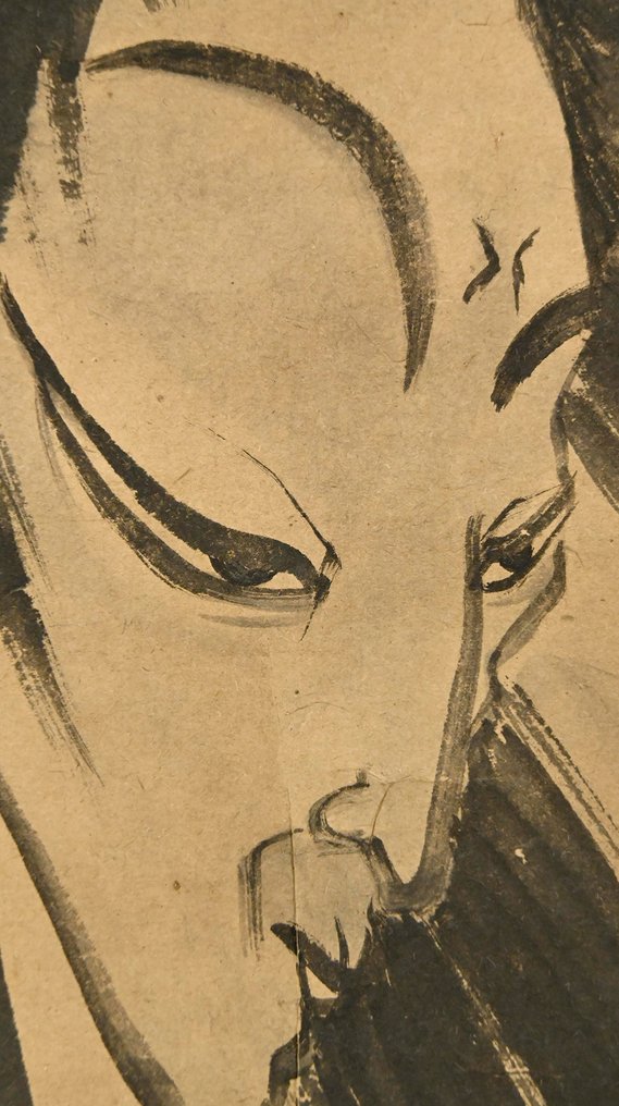 非常精美的画作，美丽女子的幽灵（yurei）——包括tomobako。 - 纸, 木 - 日本 - 19世纪 #2.1