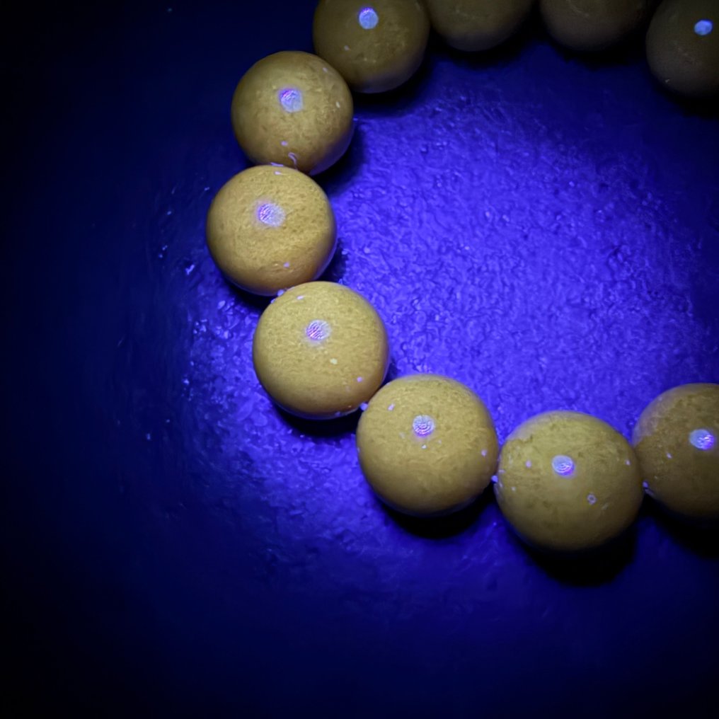 Bracciale esclusivo con perline in ambra baltica, 18 mm, 41,7 g - Ambra - Baltic amber - succinite #3.2