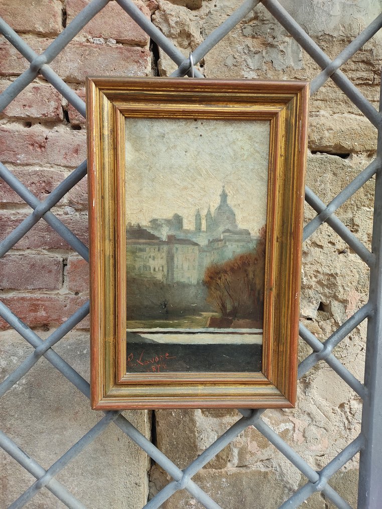 意大利学校 (XIX) - Veduta di Vigevano #1.0