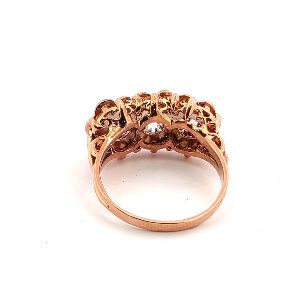 Senza prezzo di riserva - Anello - 9 kt Oro rosa, Argento Zaffiro #3.2