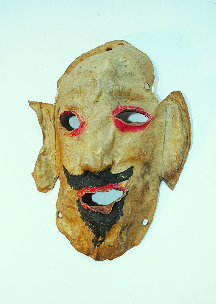 Ledermaske Tamang Nepal Himalaya 29 cm (Ingen mindstepris) #1.0