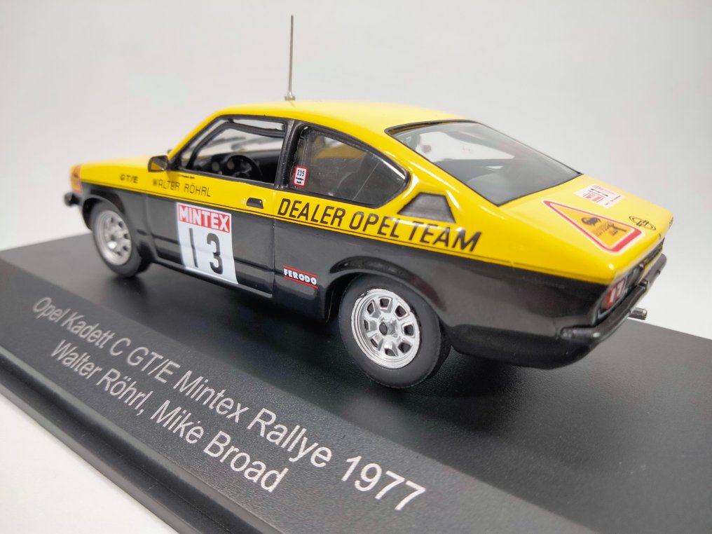 Replicars 1:43 - Αγωνιστικό αυτοκίνητο μοντελισμού - Opel Kadett C GT/E #13 - Röhrl, Broad (1977) - Mintex Rallye #1.0