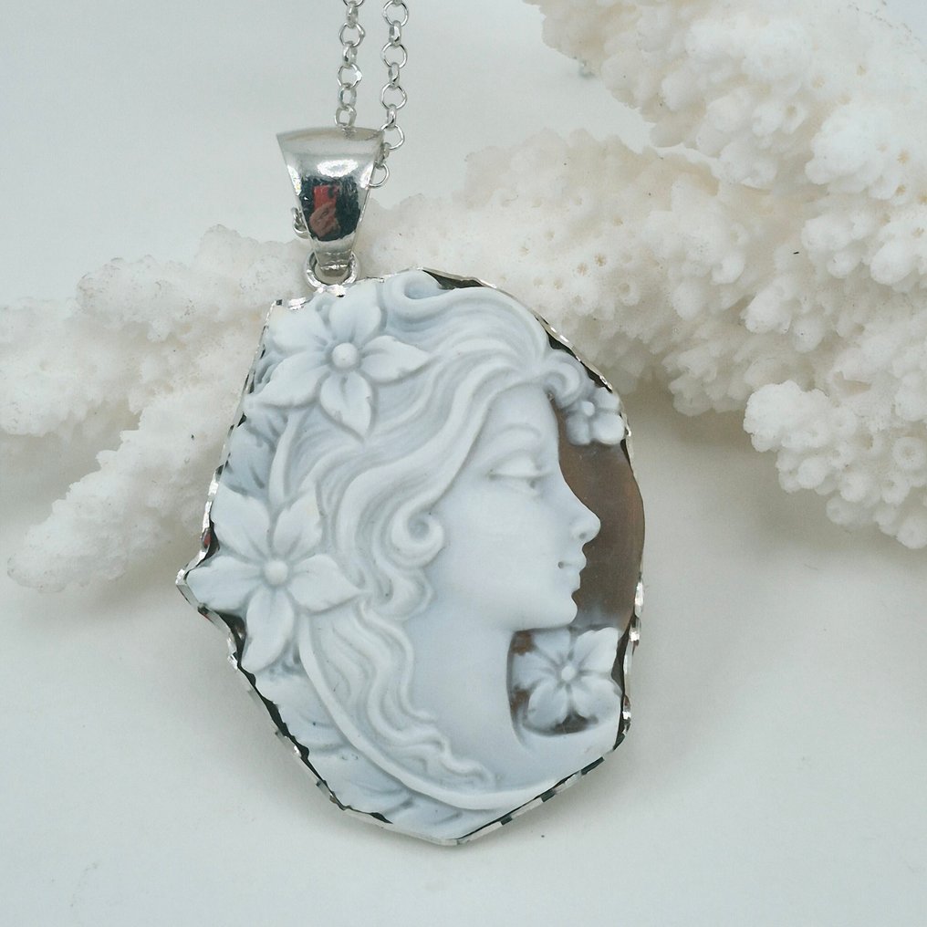 Argent - Camée - Camée incisé à la main #1.0