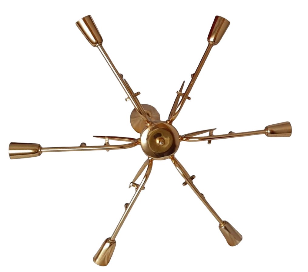 Φωτιστικό οροφής - Ορείχαλκος, Γυαλί #2.1