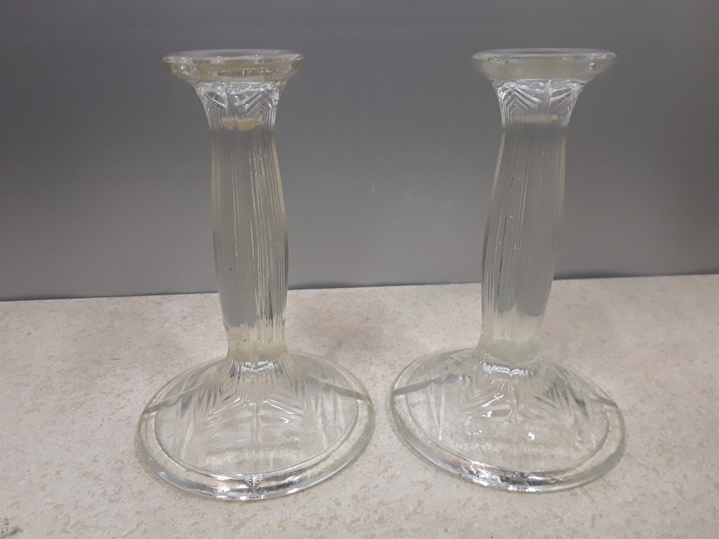 Val Saint Lambert - Charles Graffart, René Delvenne - Κηροπήγιο (2) - Γυαλί #2.1