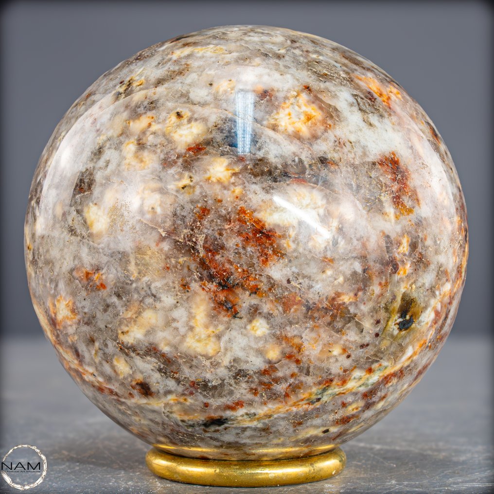 Φυσική μπλε-κόκκινη σφαίρα Cordierit. σπάνιο παιχνίδι χρωμάτων με εσωτερική βάθος- 1111.29 g #1.0