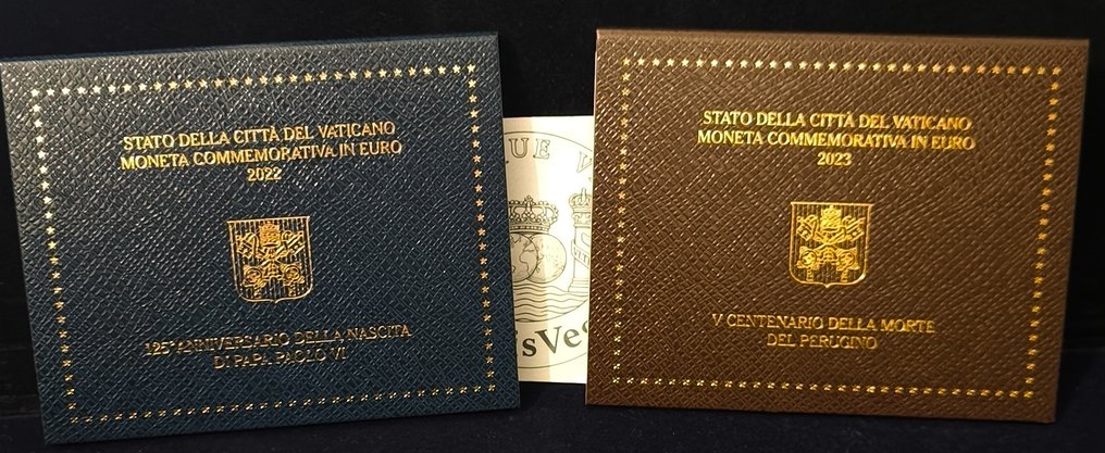 Βατικάνο. 2 Euro 2022/2023 "Paolo VI" + "Perugino" (2 monedas) (χωρίς τιμή ασφαλείας) #1.0