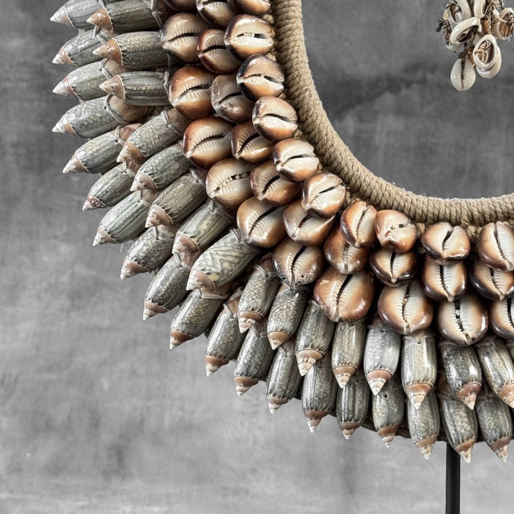 Διακοσμητικό στολίδι - NO RESERVE PRICE - SN3 - Stunning Decorative Shell Necklace on a custom stand - Παπούα Νέα Γουινέα #4.3