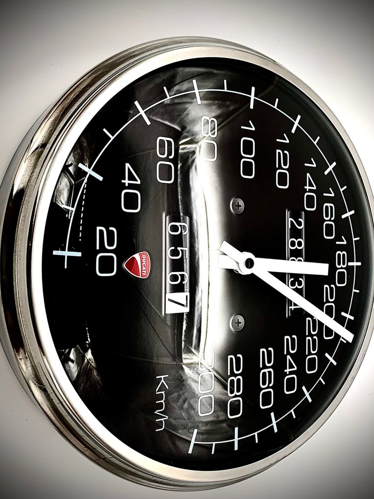 杜卡迪 916 – 速度表风格壁钟 – 手工摩托车艺术 – 由LukanowskyArt创作 -  老式 金属, 玻璃, 塑料 - 2010-2020年 - Ducati 916挂钟 #1.0