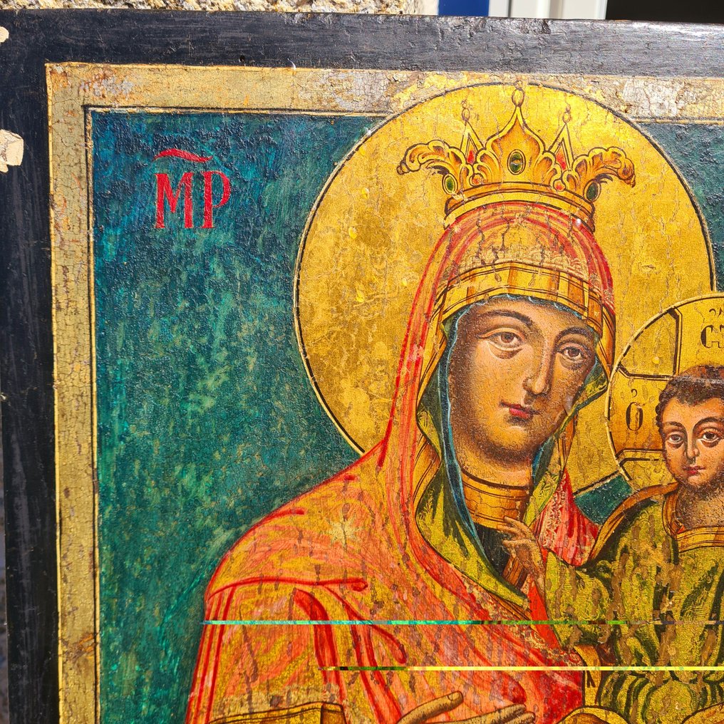 Icono - La Virgen con el Niño - Madera #2.1