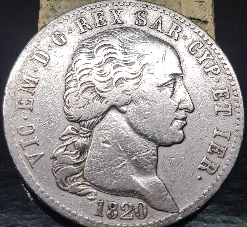 Ιταλία, Σαβοΐα Vittorio Emanuele I. 5 Lire 1820 (χωρίς τιμή ασφαλείας) #1.0