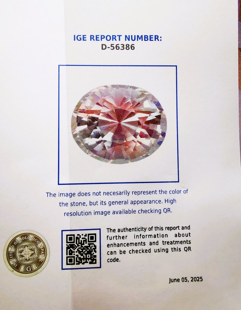 没有保留价 - 1 pcs  多色 月光石  - 1.80 ct - 西班牙宝石学院（IGE） - MOONSTONE/RAINBOW #3.2