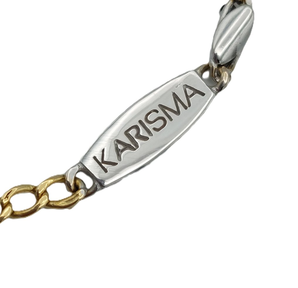 Κολιέ - 18 καράτια Κίτρινο χρυσό, Λευκός χρυσός #4.3