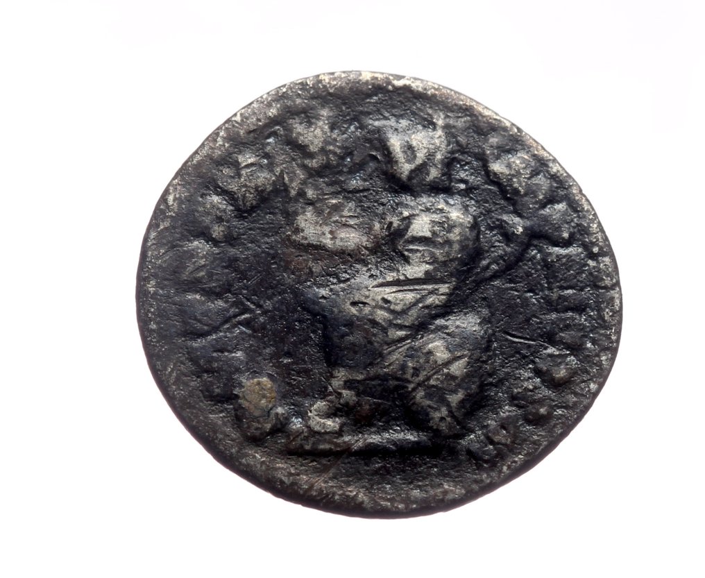 罗马帝国. Marcus Aurelius (AD 161-180). Denarius Seated Roma  (没有保留价) #1.0