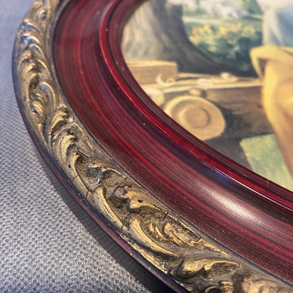 Κορνίζα  - Ξύλο, Γυαλί - Πλαίσιο με θρησκευτική εκτύπωση - Αγία Οικογένεια - 83 μ. #2.1